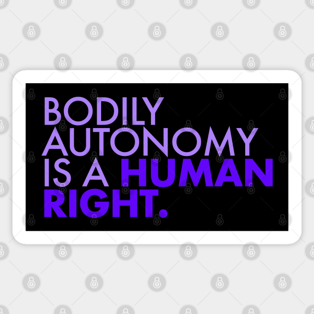 BODILY AUTONOMY IS A HUMAN RIGHT Womens Rights Sticker TeePublic